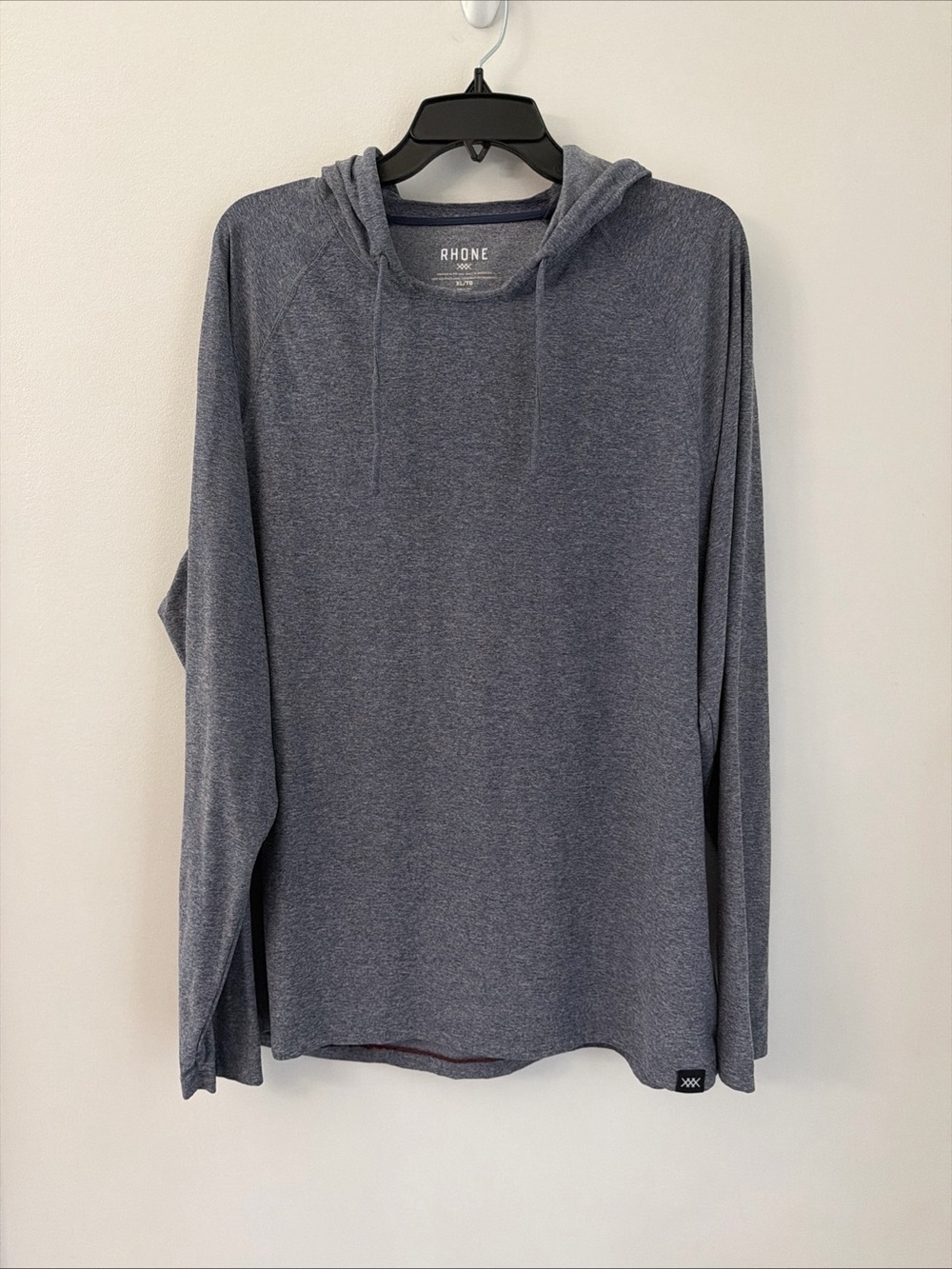 Rhone Base Training Lightweight Hoodie Men’s XL Charcoal Heather Gray